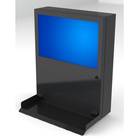 PC ENCLOSURES Computer & Monitor Enclosure - Black Powder Coated Stee PC Defender